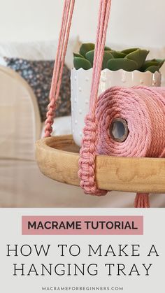 Macrame Hanging Shelf Vertical Wall Garden, Easy Diy Macrame, Macrame Hanging Shelf