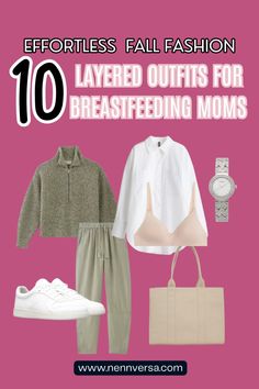 This blog post presents 10 breastfeeding-friendly outfit ideas perfect for fall layering. Discover how to combine cozy layers, nursing-friendly tops, and stylish outerwear to stay warm and fashionable while making breastfeeding on the go convenient and easy. Effortless Style Fall, Statement Scarf, Fall Layering, Autumn Trends, Practice Outfits