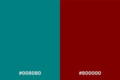 the color red, green and blue is shown in two different pantones with numbers on them