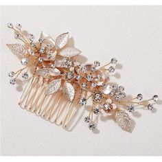 Sweetv Hair Comb Clip Rose Gold Nwt, Comes With Bobby Pins Smoke Free Home!! Comment For Any Questions! :) Handmade Bridal Hair Accessories, Floral Bridal Comb, Gold Hair Comb Wedding, Floral Wedding Hair, Bridal Hair Combs Pearl, Hair Comb Clips, Crystal Hair Vine, Gold Hair Comb, Floral Comb