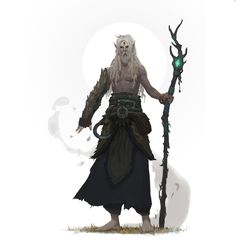 an image of a man with white hair holding a staff