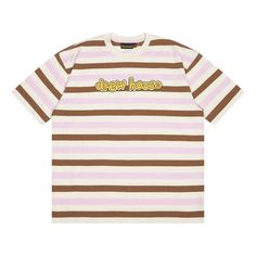 Drew House Cartoon Font T-shirt 'Neapolitan Stripe' DR-SS22-458 Drew House, House Cartoon, Cartoon Font, T Shirt