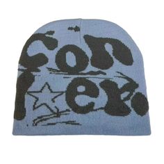 41861464326246 Blue Winter Beanie Cap, One Size Beanie For Streetwear In Fall, One Size Beanie For Fall Streetwear, Blue Beanie For Fall, Blue Casual Beanie, Casual One-size Hats For Halloween, Blue Casual Beanie One Size, Casual One Size Hats For Halloween, Blue Casual Beanie One Size Fits Most