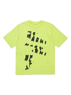 Marni Kids logo-print Cotton T-shirt - Farfetch Teen Boy Outfits, Dress With Jean Jacket, Baby Boy Accessories, Gucci Kids, Dolce And Gabbana Kids, Kids Logo, Stella Mccartney Kids, Cotton Logo, Kids Branding