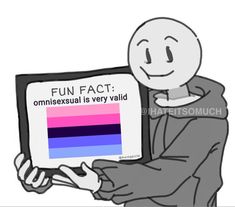 a person holding a sign that says fun fact omissexnal is very valid