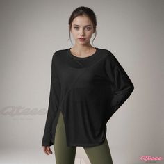 Long-Sleeve Athleticwear for Women's Fitness, Yoga, and Running Needs Stretch Crew Neck Long Sleeve Top For Workout, Stretch Crew Neck Long Sleeve Workout Top, Moisture-wicking High Stretch Top For Fall, Oversized Athleisure Tops For Gym, Fall Moisture-wicking Stretch Tops, Stretch Tops For Yoga In Fall, Fall Workout Tops With Crew Neck, Fall Workout Crew Neck Tops, Fall Yoga Crew Neck Tops