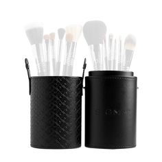 Access your favorite beauty tools with this sleek and sturdy storage solution. Use the 2 brush cups to display and organize your brushes on your vanity, then snap them together for 360° protection. HOW TO USE Place brushes inside bottom cup. Once inside, carefully put the second cup on top, covering all of the makeup brushes. Press the snaps together to secure. DETAILS PRO Tip: Keep your eyeliner, mascara and favorite lip product inside when you travel, too. Additional Info: Fits a wide range of Sigma Brushes, Travel Brush, Skincare Brush, Makeup Brush Organization, Sleek Storage, Makeup Pro, Sigma Beauty, Brush Kit, Face Brush