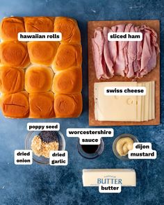 Easy Ham And Cheese Sliders, Hawaiian Sandwiches, Sweet Hawaiian Rolls, Ham And Swiss Sliders, Savory Ham, Ham And Cheese Sliders, Ham And Swiss, Easy Easter Desserts, Cheese Sliders