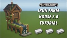 the iron farm house 2 0 is shown in minecraft