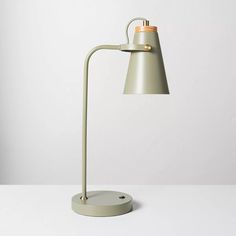 a lamp that is on top of a table