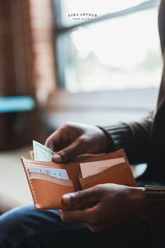 Our medium wallet’s interlocking pocket design stays thin while maximizing stylish carry for your everyday life. Chromexcel leather tanned by Horween in Chicago 100% leather with no linings, rubber or glue Lifetime warranty on stitching Handcrafted in USA Handmade Leather Wallet, Handmade Leather