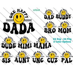 dad's day svg files for cricut and silhouettes with the words,