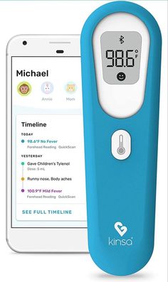 I personally just purchased this thermometer for my daughter that was sickI love the way I can keep up with her fever and symptoms using the Kinsa appIt makes it easier to be able to show the doctor fever patterns and symptomsThis is the best purchase I made all year so far. Health Device, Apple Health, Body Ache, Health App, Runny Nose, Emergency Room