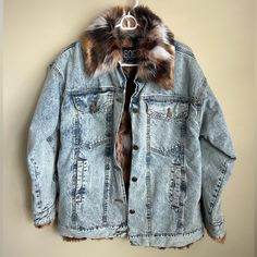 New Without Tags/Never Worn Bdg Urban Outfitters Faux Fur Lined Denim Coat/Jacket. Oversized Fit And No Flaws. Women’s Xs/S Length: 26.5” Width (Flat Across): 21.5” Sleeve (Shoulder Seam To Cuff): 21” Sleeve (Collar To Cuff): 28.5” Bdg Urban Outfitters, Denim Coat Jacket, Denim Coat, Shoulder Sleeve, Oversized Fits, Jean Coat, Blue Brown, Jean Jacket, Urban Outfitters