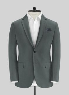 Experience the perfect fusion of traditional men's tailoring and modern style with our bespoke Italian Gray Cotton Stretch Suit. Made from a blend of cotton and lycra, this suit offers a contemporary twist on classic tailoring. Its solid pattern and gray color provide versatility, making it easy to pair with any accessory or style. Whether you're attending a modeling gig, a formal reception, or any other occasion, this suit will be your go-to choice. 
 
 Look Includes  Italian Gray Cotton Stretc Tailored Gray Blazer, Gray Single Button Semi-formal Suits, Elegant Formal Cotton Sport Coat, Elegant Cotton Sport Coat For Formal Occasions, Gray Suit For Business Casual, Business Casual Gray Suit In Suiting Fabric, Fitted Suits With Pocket Square For Office, Modern Cotton Sport Coat For Formal Occasions, Fitted Office Suit With Pocket Square