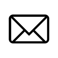 an email envelope icon on a white background