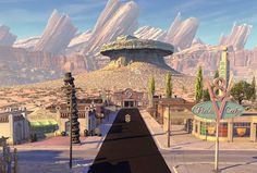 Radiator Springs in Cars Pixar Birthday, Planes Birthday, Disney Planes, Images Disney, Birthday Disney, Car Radiator, Car Themes