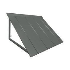 an angled metal roof on a white background