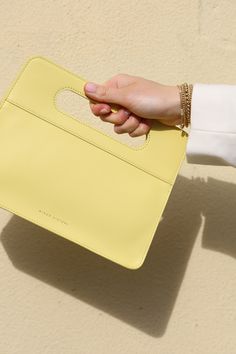 Leather Goods in trending color, butter yellow Leather Goods, Full Grain Leather, Color Trends