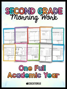 the second grade morning work packet for students