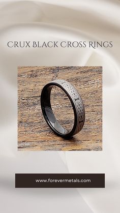 #TimelessElegance #FaithInspired #StatementRings Wedding Band For Men, Unique Wedding Band, Rings Collection, Celtic Design, Black Cross, Unique Wedding Bands