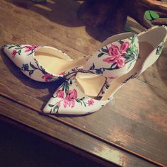 Never Worn Before! I Bought These For A Wedding & They Were To Big For Me. These Are Gorgeous White Floral Point Toe Pumps With A 3.25 Heel. The Colors Of Pink, Green & Blue Make Them Great To Go With Just About Any Dress! I Bought Them Because You Could Easily Wear Them For Something Elegant And Fancy Or To Dress Up Jeans & A Tank With A Blazer! Endless Possibilities Ladies! Chic Floral Print Heels For Wedding, White Floral Print Party Heels, Feminine Fitted Heels With Floral Print, Floral Print Heels For Summer Wedding, Summer Wedding Heels With Floral Print, Feminine Fitted Floral Print Heels, Fitted Feminine Floral Print Heels, Elegant Floral Print Heels For Wedding, Floral Print Wedding Heels