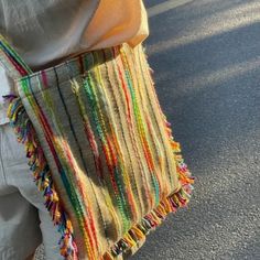 UAKISS - Sweet Y2k Aesthetic Rainbow Tassel Crossbody Bag Personality Vintage Grunge Handbags Casual Harajuku Women Shoulder Bags Trendy Trendy Tote Shoulder Bag For Festival, Multicolor Fringe Crossbody Bag, Casual Fringe Shoulder Bag For Festivals, Trendy Festival Crossbody Bags, Trendy Multicolor Fringe Bag, Multicolor Fringe Crossbody Shoulder Bag, Casual Festival Bags With Fringe, Casual Crossbody Bag For Festival, Casual Beige Shoulder Bag For Festivals