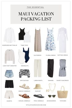 the essential packing list for a vacation