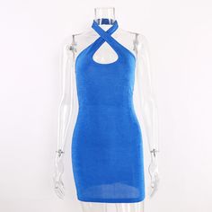 Material: Polyester Fiber (polyester) Style: Sexy Fit: Slim Fabric: Jersey Pattern: Solid Element: Cutout Neckline: Halter Sleeve Type: Others Sleeve Length: Sleeveless Product Type: Bodycon Dress,Cutout Dress Occasion: Party & Club Length: Short Main Composition: Polyester Material Composition: 81%-90% Pattern Type: Solid color Stretch Bandage Mini Dress With Halter Neck, Stretch Halter Neck Mini Dress, Backless Bandage Mini Dress For Club, Stretch Halter Neck Bandage Mini Dress, Stretch Bandage Halter Neck Mini Dress, Club Bandage Halter Neck Dress, Halter Neck Bandage Dress For Club, Stretch Halter Neck Backless Dress For Club, Stretch Halter Dress For Club