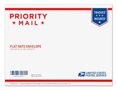 priority mail envelope with flat rate envelope