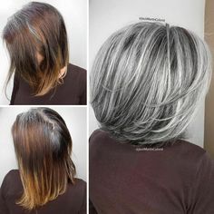 Gray Hair Makeover Turning 55, Gray Transition, Grey Transition, Highlights Lowlights, Going Grey