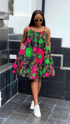 Flared African Print Dresses, Flared Chitenge Dress, Ankara Short Kaba Styles, Casual Ankara Dresses For Women, Flare African Print Dresses, Short Kaba Styles, Short Chitenge Dress Designs, Short African Dresses For Women Ankara, Casual African Print Dresses