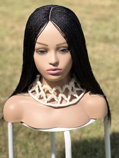 Braided wig.micro Twist Wig. 16inches Long. Color Black.READY TO SHiP. African Women Hair, Styles Wigs, Micro Braids Styles, Braided Twist, Real Wigs, Kanekalon Braiding Hair, Micro Twists, Buy Wigs, Wig Black