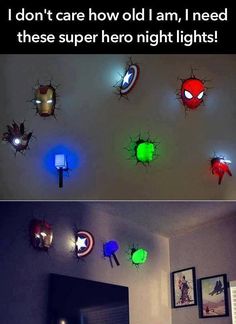 the light up spiderman wall stickers are all different colors and sizes, but one is