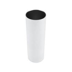 a black and white vase on a white background