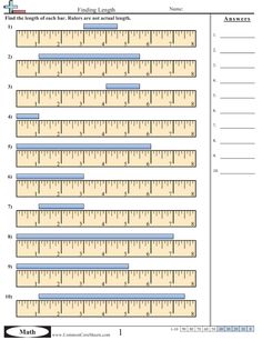 a printable ruler worksheet for students to learn how to measure the length