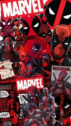 the cover to deadpool, featuring deadpool and deadpool characters in various poses