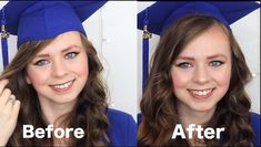 Straight Hair Graduation Cap, Hair Styles With Graduation Cap, How To Wear Graduation Cap Hair, How To Style Graduation Cap, Hair With Graduation Cap, Hairstyle For Cap And Gown, Grad Cap Hacks Headband, How To Graduation Cap, How To Make Grad Cap Look Good