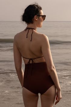 Vicent Bottom - Walnut - Heidi Merrick High Waist Bottoms, The High, Timeless Pieces, Walnut, Surfing, High Waisted, Spandex, Elastic, Fabric