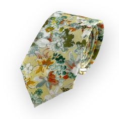 This Handcrafted Floral Necktie Will Add A Touch Of Cheer And Sophistication To Any Outfit. The Soft And Dreamy Floral Pattern Is Perfect For Spring And Summer Events, Such As Weddings, Garden Parties, Or Other Special Occasions. Style: Slim/Narrow Fabric: 100% Cotton Approx. Measurements: (W) 2.5 In. X (L) 58 In. Care: Dry Clean Only *Please Note That This Listing Is For (1) Necktie Only. Other Articles/Accessories Are Not Included. Price Is Firm. Thank You! Tags: Canary, Handmade, Gentleman, S Yellow Summer Ties, Green Summer Standard Tie, Green Standard Tie For Summer, Yellow Summer Business Ties, Classic Floral Print Summer Tie, Summer Floral Print Ties, Classic Floral Print Ties For Summer, Multicolor Standard Tie For Summer, Multicolor Summer Ties For Formal Occasions