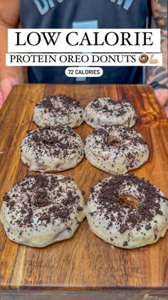 the doughnuts are covered in chocolate and sprinkled with powdered sugar