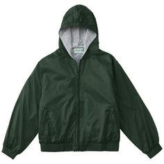 A Hooded Bomber jacket in nylon, fully lined with fleece knit. This jacket has a front zip closure, two zippered front pockets and one inside chest pocket. This also features a reflective zipper pull and elasticized cuffs. Size: 2XL.  Color: Green.  Gender: unisex.  Age Group: adult. Green Windbreaker With Zipper Closure For Winter, Green Windbreaker With Zipper For Winter, Green Winter Windbreaker With Zipper Closure, Hooded Green Fleece Jacket With Fleece Lining, Hooded Green Fleece Jacket, Casual Hooded Nylon Fleece Jacket, Weatherproof Hooded Track Jacket For Winter, Hooded Nylon Fleece Jacket With Pockets, Solid Color Hooded Jacket With Double-lined Hood For Outdoor