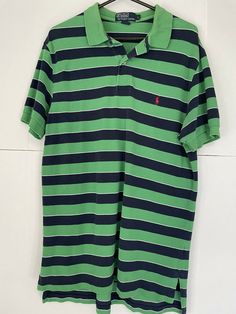 POLO Ralph Lauren men golf shirt size large 100% Cotton. stripe blue/ yellow. Condition is "Pre-owned". Shipped with USPS First Class. Golf Shirt, Polo Ralph Lauren Mens, Ralph Lauren Men, Golf Shirts, Blue Stripes, Blue Yellow, Polo Ralph, Blue Green, Men's Polo Shirt