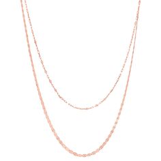 This gorgeous 14k Gold double chain necklace is designed to catch all the light in the room and shine as bright as you are! Linked perfectly to deliver a mirror like glow. Spaced 2" of each other and available in 16"/18" chain lengths. The perfect way to create that layered look without all the fuss. 
Total Length 18" Inches
Mirror Chain Link Size: 2.1mm(W)

Petit Sequin Chain Link Size: 1.5mm(W)
Solid 14K Gold - solid links

Spring Clasp Lock
Lifetime Guarantee Yellow Gold Necklace With Double Chain And Rectangular Links, Yellow Gold Double Strand Necklace Tarnish Resistant, Formal Multi-strand Yellow Gold Chain Necklace, Yellow Gold Multi-strand Necklace With Adjustable Chain, Yellow Gold Double Strand Necklace, Tarnish Resistant, Double Chain Necklace, Double Chain, Layered Look, Chain Lengths