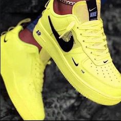 Introducing our ALL Black Yellow Pink Custom Air Force 1. These sneakers pack a punch with their bold color combination and custom design. Stand out from the crowd and express your unique style with these one-of-a-kind kicks. Perfect for the fashion-forward and the fun-loving! Exactly as shown in the pictures. 📷 Brand New & Authentic. 💯 Hand Painted with attention to detail. 👨‍🎨 Waterproof and Flexible. ❤️ Unisex model. Please refer to the Size Chart. 👟👫 Free Worldwide Shipping. ✈️🌍 Pink Custom Air Force, Air Force 1 Yellow, Nike Shoes Women Fashion, White Nike Shoes, Custom Kicks, Image Swag, Air Shoes, Custom Air Force 1, Nike Air Shoes