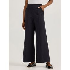 For layers that are next level, there’s nothing like a good wide-leg trouser to make an outfit. With a pull- on style that drapes into a wide leg, the Women's High Rise Wide Leg Pull On Pant brings presence everywhere they go. Made from a soft cotton blend, they have a comfortable feel that gets better with every wear. 70% Cotton, 24% Polyester, 6% Elastane. Union-All Black. S / 32 Inches (L). Versatile Wide Leg Cargo Pants With Relaxed Fit, Versatile Relaxed Fit Wide Leg Culottes, Versatile Relaxed Fit Wide-leg Culottes, Relaxed Fit Wide Leg Workwear Pants, Versatile Wide Leg Relaxed Fit Culottes, Versatile Wide Leg Culottes With Relaxed Fit, Versatile Wide Leg Culottes With Pockets, Chic Relaxed Fit Wide-leg Culottes, Loosely Fitted Wide Leg Pants For Work