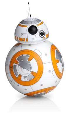 a star wars bb - 9e droid toy on a white background