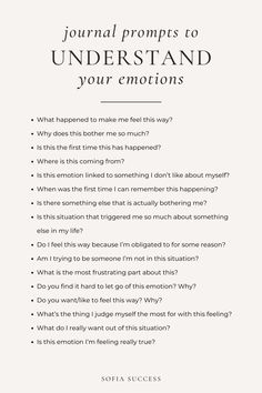 35 journal prompts to understand your emotions Journal For Therapy, Morning Prompts, Content Questions, Brain Dumping, How To Journal, Mindset Work, Therapy Techniques, Journal Inspiration Writing