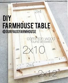 diy farmhouse table @ ourfaxfarmhouse com 2 x10's