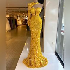 Two Piece Sequin And Beaded Gown On Satin With Collar One Sleeve Detached Mermaid With Train, Brand Nee Without Tag Never Worn Long Sleeve Mermaid Prom Dress, Baju Kahwin, Prom Dresses Long Mermaid, Mermaid Evening Gown, Mermaid Prom Dress, Dress With Sequins, Mermaid Sequin, Long Sleeve Prom, Sequin Prom Dress